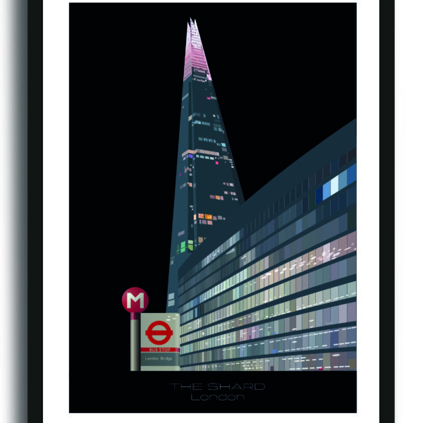 Shard at night illustration