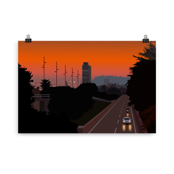 Barcelona Sunset GICLÉE ART PRINT - Image 3