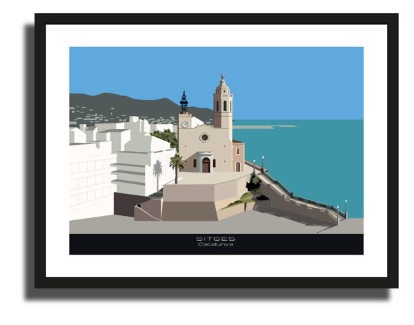 Sitges View Illustration