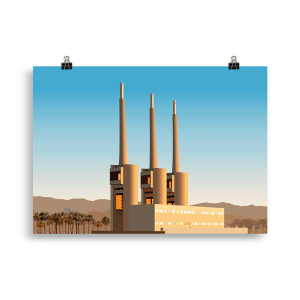 Sant Adria Power Station Illustration GICLÉE ART PRINT - Image 2