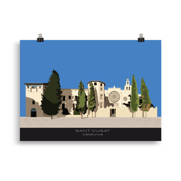 St Cugat Monastery - Catalunya GICLÉE ART PRINT - Image 2