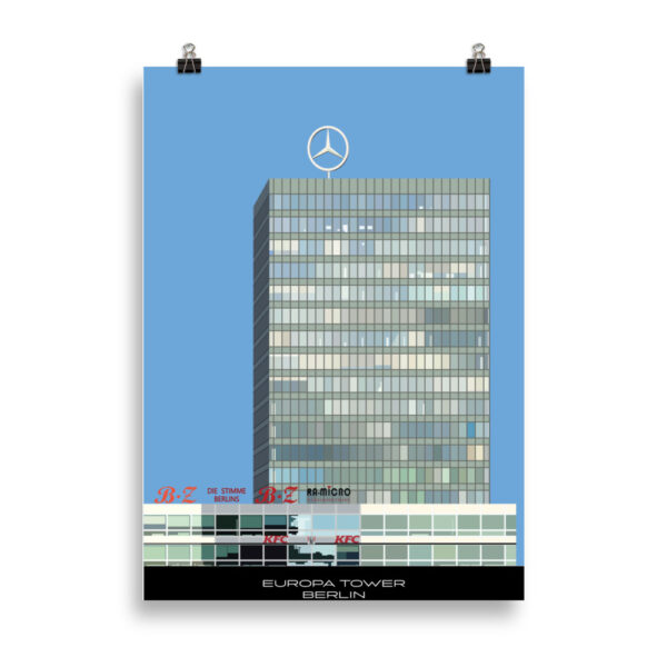 Europa Tower - Charlottenburg. Berlin GICLÉE ART PRINT - Image 2