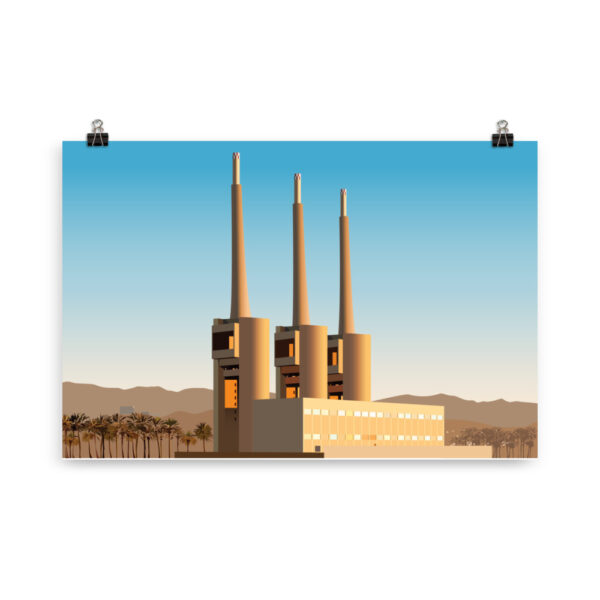 Sant Adria Power Station Illustration GICLÉE ART PRINT - Image 3