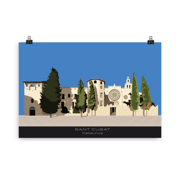 St Cugat Monastery - Catalunya GICLÉE ART PRINT - Image 3