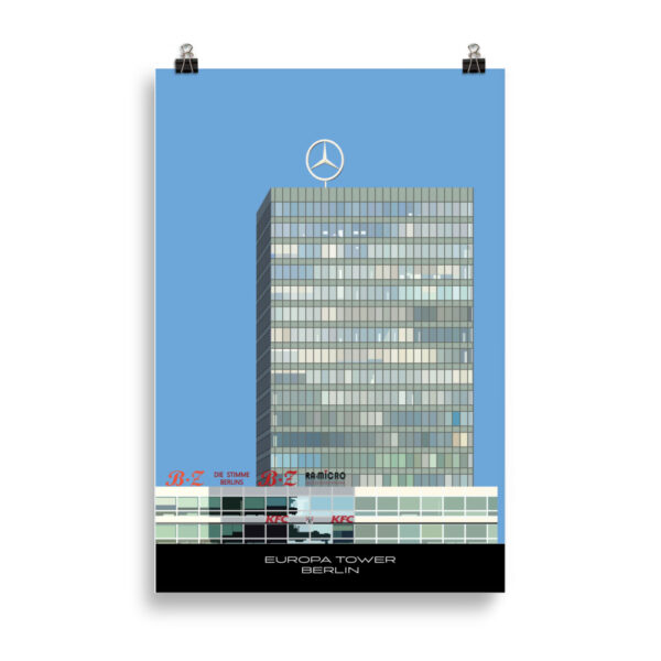 Europa Tower - Charlottenburg. Berlin GICLÉE ART PRINT - Image 3