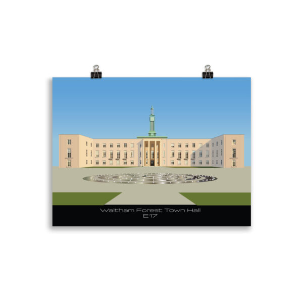 Waltham Forest Town Hall GICLÉE ART PRINT - Image 2