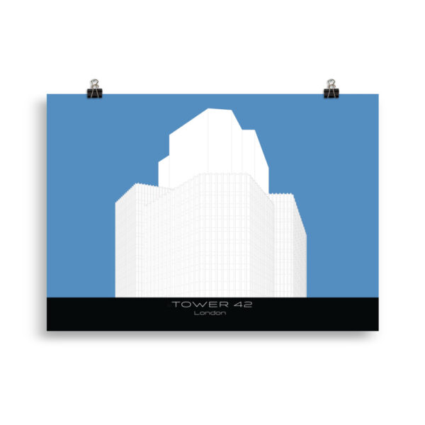 Tower 42 Black and White illustration GICLÉE ART PRINT - Image 2