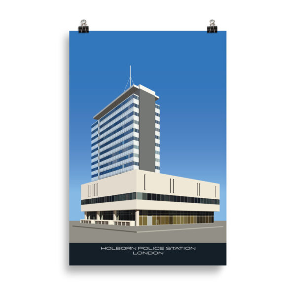 Holborn Police Station Perspective View GICLÉE ART PRINT - Image 3