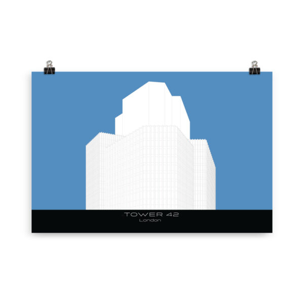 Tower 42 Black and White illustration GICLÉE ART PRINT - Image 3