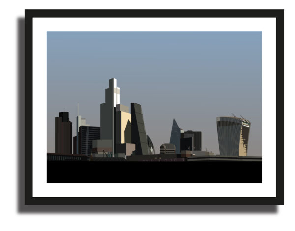 City of London Vector Illustration Art Print