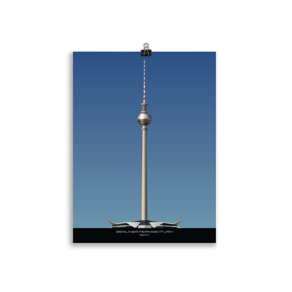 Fernsehturm Berlin illustration GLICLÉE ART PRINT - Image 2