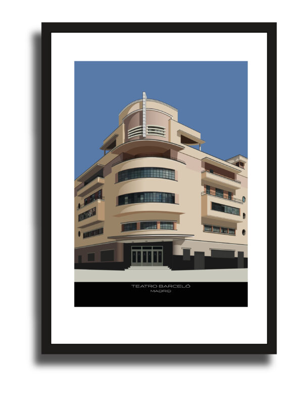 Teatro Barcelo. Madrid. Illustration Art Print