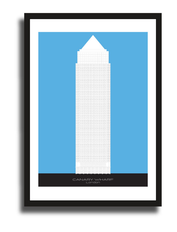 Canary Wharf Black and White illustration