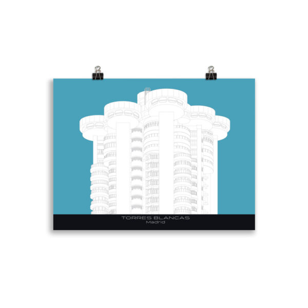 Torres Blancas. Black and White Illustration. GICLÉE Art Print - Image 2