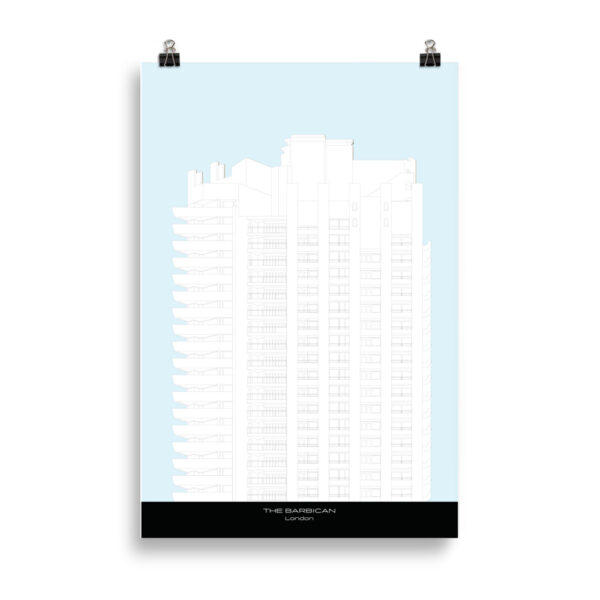 The Barbican. Black and White Illustration GICLÉE Art print - Image 3